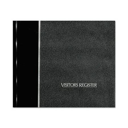 Rediform Nat'lBrand, Visitor Register Book, Black Hardcover, 128 Pages, 8 1/2 X 9 7/8 57802
